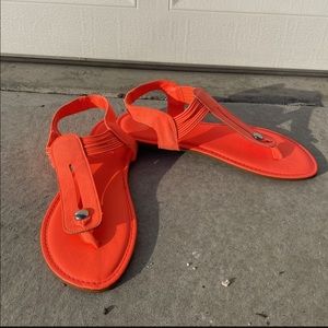 Neon Orange Sandals